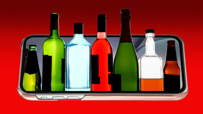 a bunch of alcohol bottles on a computer screen