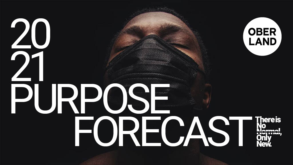 a black man with a black mask on that says 2021 purpose forecast