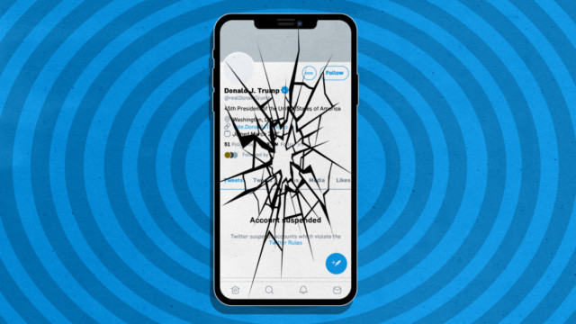 Illustration of a cracked smartphone