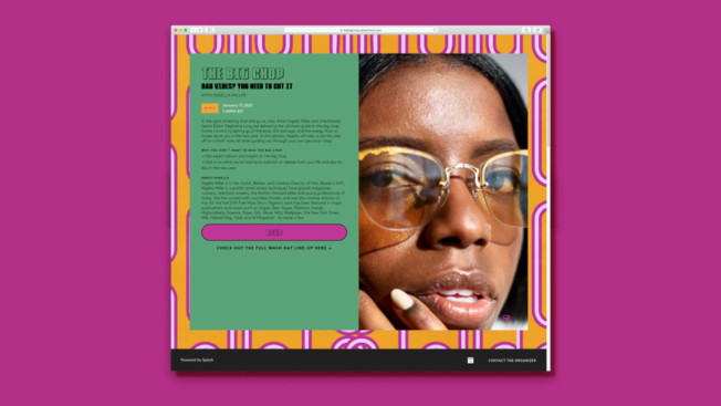 Image from Refinery29's Wash Day virtual event