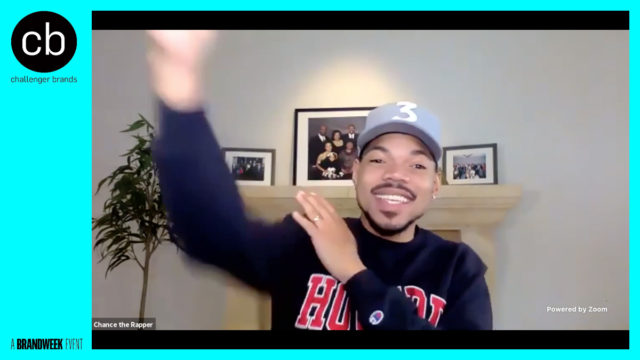 chance the rapper smiling on a zoom call