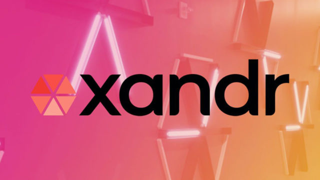 xandr logo on a pink and orange background