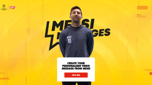 an app showing lionel messi
