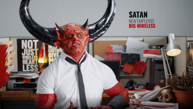 Still of Satan in new Mint Mobile ad