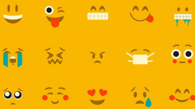 A series of emojis