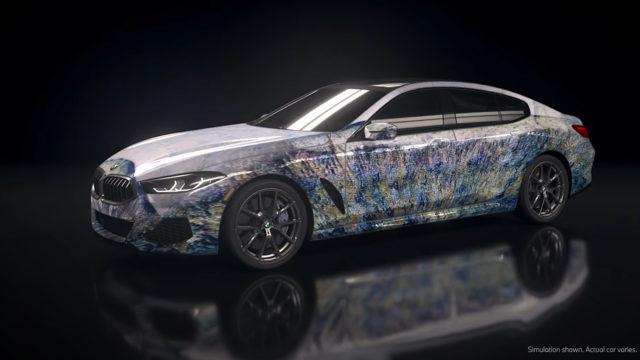 BMW created an generative algorithm to project art onto its 8 Series Gran Coupe line.