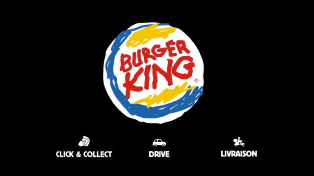 the Burger King logo drawn in crayon