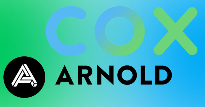 Logos for Arnold and Cox Communications