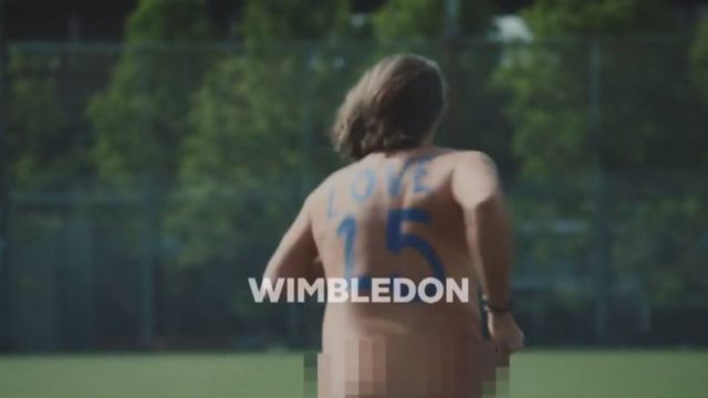 Streaker promotes TV 2 Play Wimbledon coverage