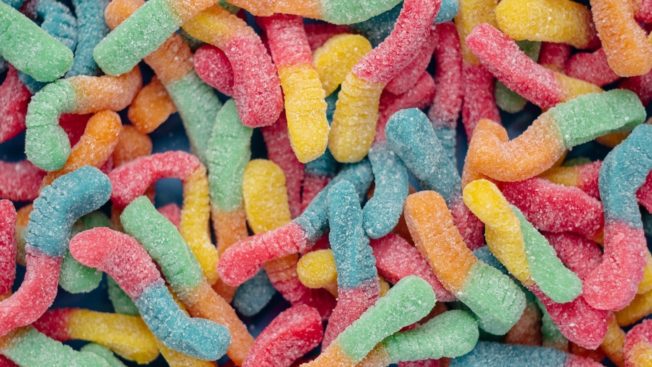 Sugary candy gummy bears