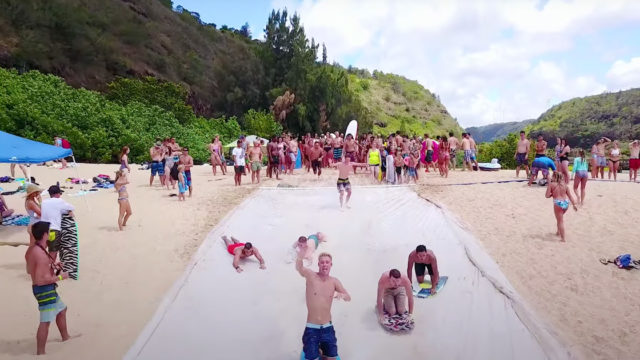 A Peek Under the Plastic of Natural Light's Record-Breaking Water Slide