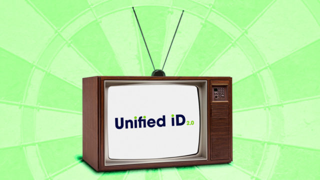 A television with the Unified ID 2.0 logo