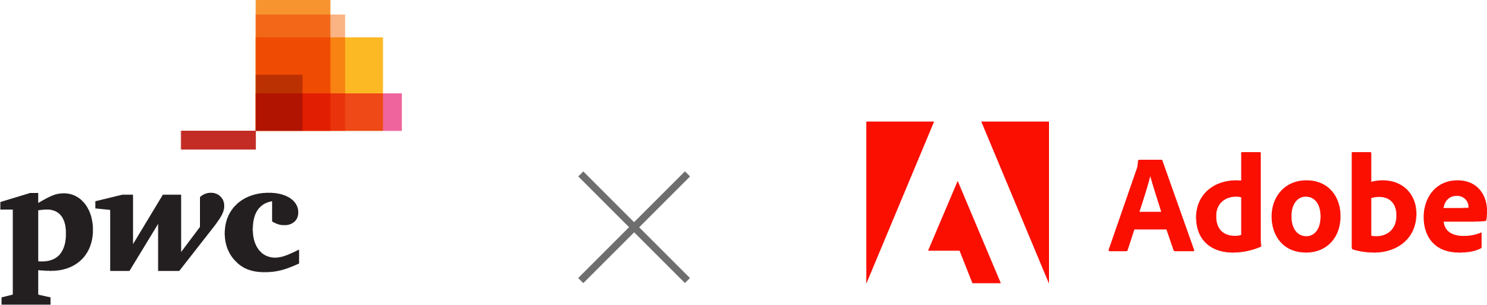 Logo for PwC x Adobe