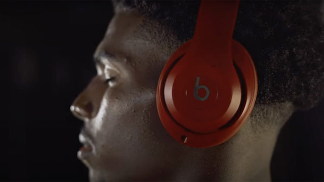 Jackson State University quarterback Shedeur Sanders wears Beats by Dre headphones