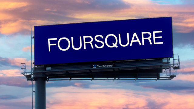 a foursquare billboard