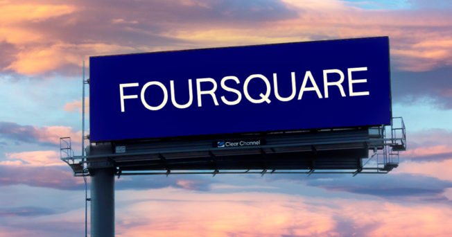 a foursquare billboard