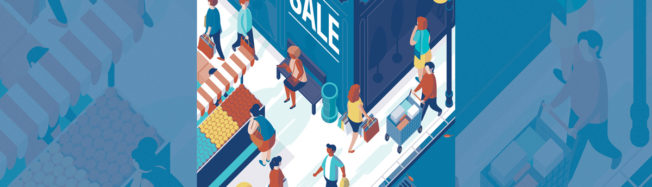 illustration of people shopping