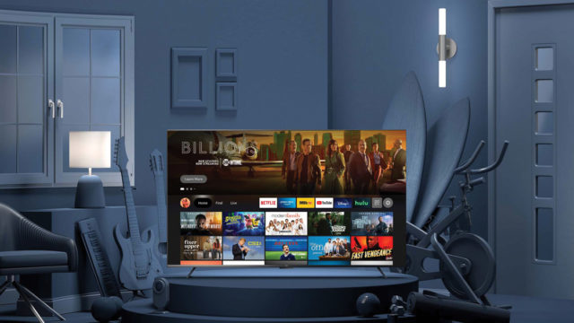 TV with menu of streaming services