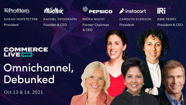 Commerce Live's conference began with former PepsiCo CEO Indra Nooyi