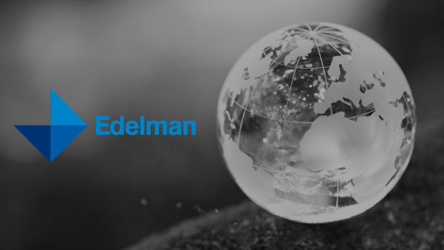 edelman logo and a globe