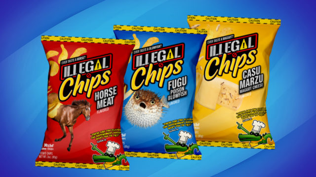 Three bags of Illegal Chips