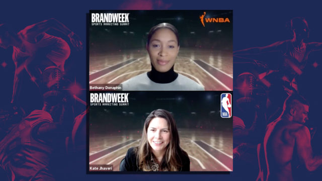 The NBA's executive vice president and chief marketing officer, Kate Jhaveri and WNBA's head of league operations, Bethany Donaphin