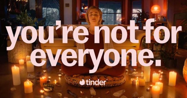 Tinder's Latest Ad Debuts New Feature and AOR Relationship With Mischief @ No Fixed Address