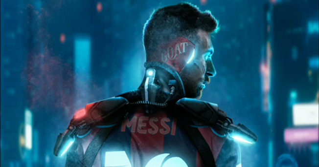 Lionel Messi NFT digital poster