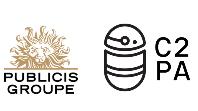 The logos of both Publicis Groupe and C2PA