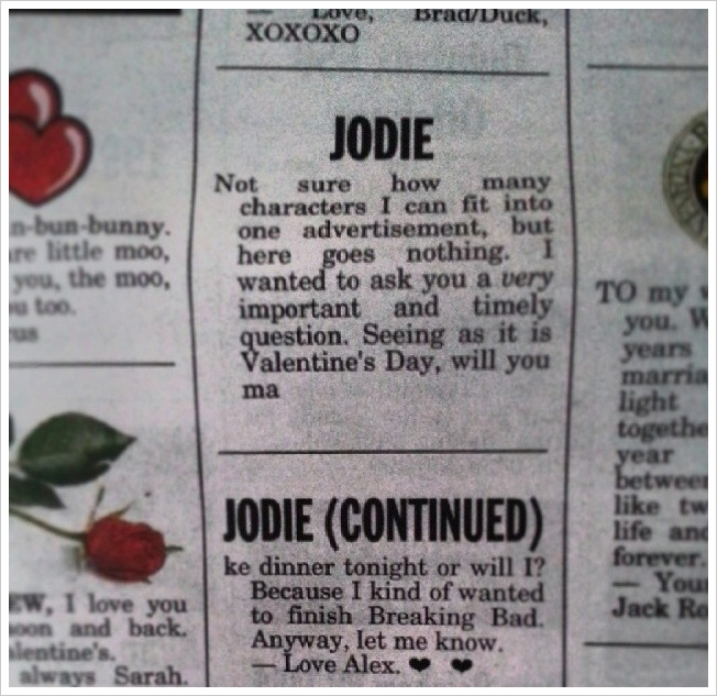 First ad. First advertisement. Funny classified dating ads.