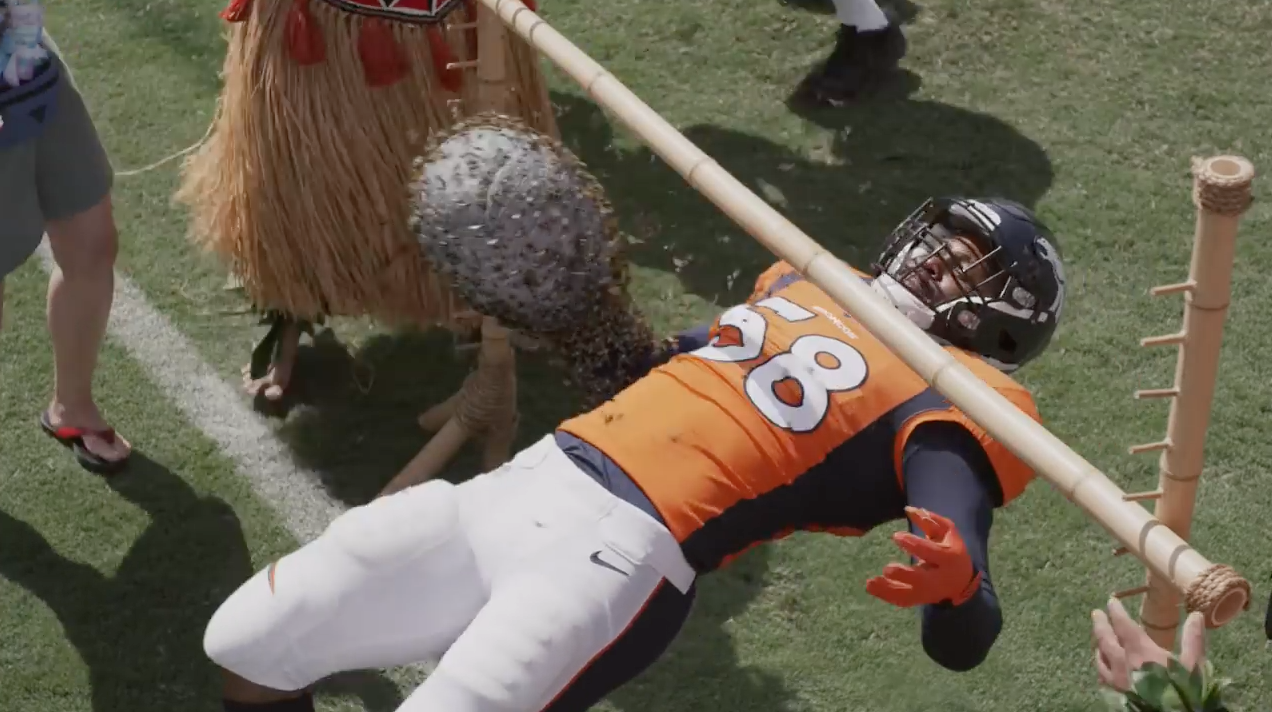 Von Miller Shows Off His Many Quirky Talents In His Debut As The Old Spice Guy
