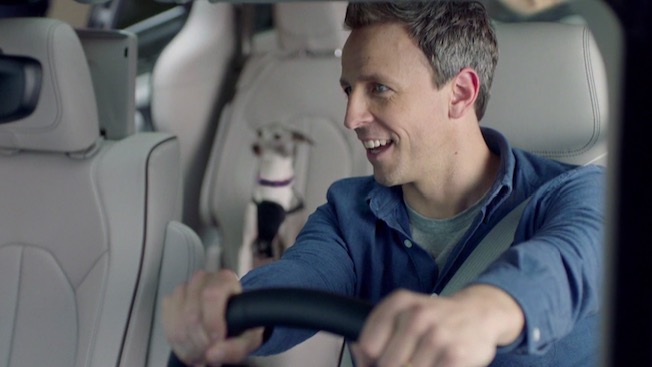 Seth Meyers Italian Greyhound Is One Adorable Backseat Driver In New Chrysler Ad Adweek